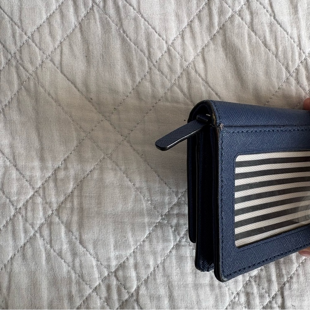 Kate Spade Midnight Blue Clutch with Gold Accents - Picture 6 of 11